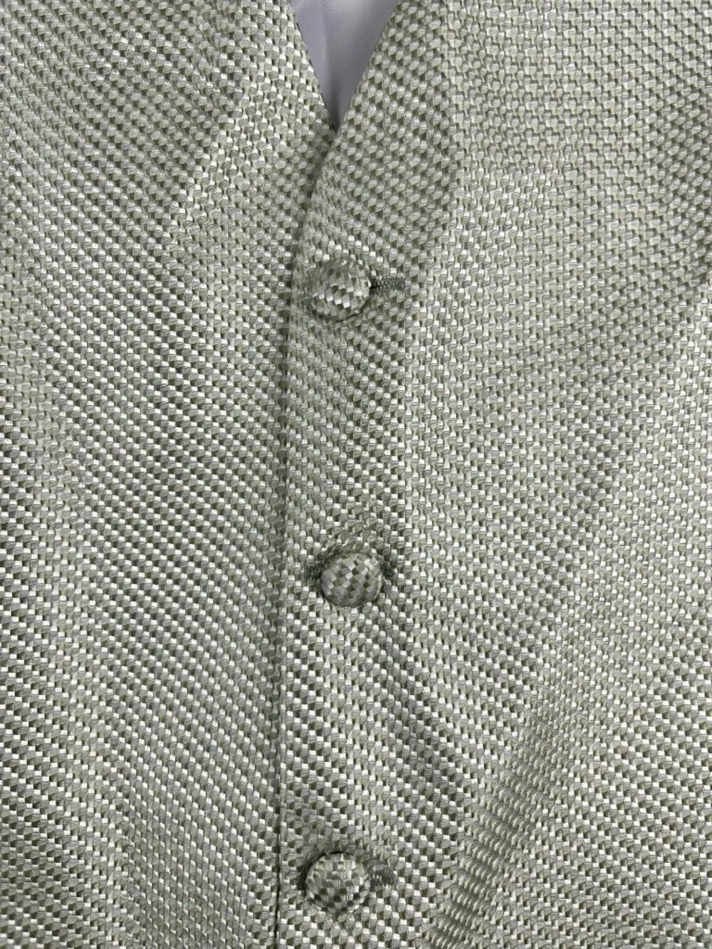 Cardi Collection Mens Silver Textured Formal Vest XLL